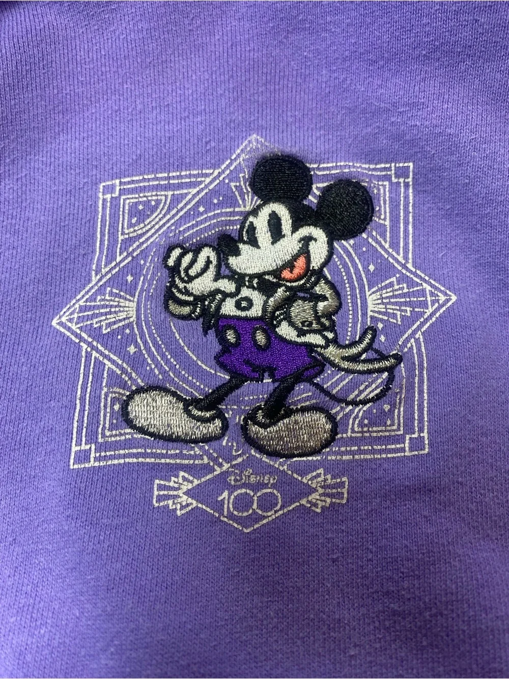 Disney World Purple Kids Hooded Sweatshirt 100th Anniversary